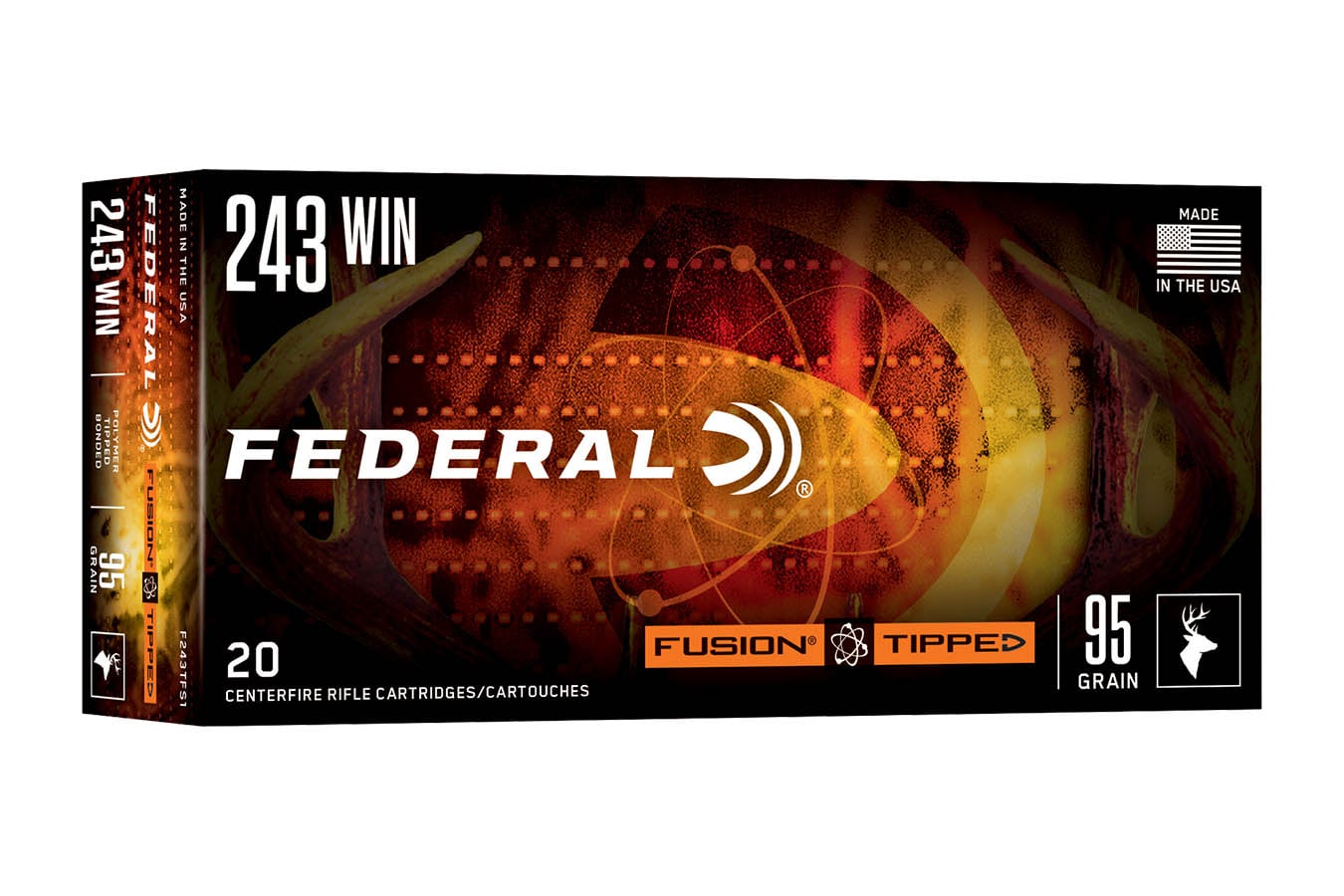 Federal 243 Win 95gr PTB Fusion Tipped Rifle 20/Box